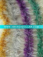 beaded tinsel garland