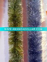 Colorful tinsel garland