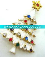 Wholesale Fashion Crystal Christmas tree Brooch
