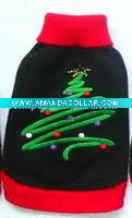 Wholesale Green christmas tree dog sweater for Christmas
