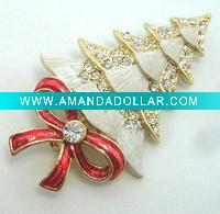 Wholesale Fashion Crystal Christmas tree Brooch