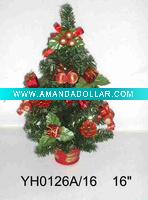 Wholesale Gorgeous Small Decoration Christmas Tree 16" (Red)