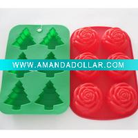 silicone christmas tree cake mould