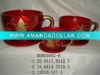 Wholesale Chrismas flower pot with saucer