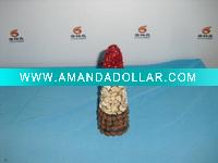 Wholesale LXS0222-1 8*8*22cm tree w/cone piece/moss/wood pieces,nat/red
