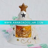 Porcelain Christmas Candle holder-Jingle Bell