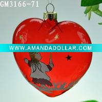 Wholesale glass christmas tree hanging ornament