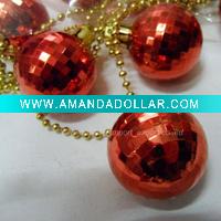 Wholesale PLASTIC 2011 NEW 3" VINTAGE CHRISTMAS BALL WITH CHAIN