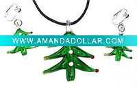 Wholesale HSYN1868 Latest New Design Enamel Christmas Tree Necklace