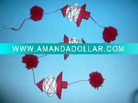 LYP0941-120A---120cm tree and ball garland,red/white