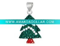 Wholesale HSYN1863 Latest New Design Enamel Christmas Tree Necklace
