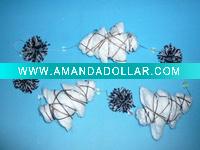 Wholesale LYP0941-120B---120cm tree and ball garland,black/white