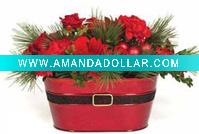 Wholesale metal flower bucket, christmas planter