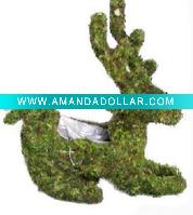 Lovely Hangmade Garden Moss Christmas Animal Flower Planter