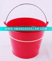 Wholesale Outdoor Round Planter Flower Pot with Galvanized Handle