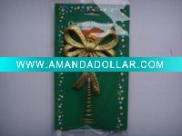 plastic christmas bow tree topper