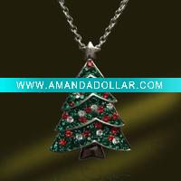 Christmas Tree Crystal Pendant