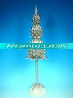 23""Polyresin three Chrismas flowers tree decor