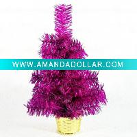 Wholesale 30" small pink christmas tinsel tree