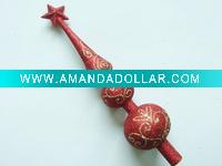 Wholesale new hand-painting christmas tree topper decoration