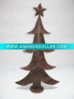 Wholesale small&light metal Christmas tree decoration