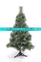 dense Christmas pine tree ( decorate with silver powder )