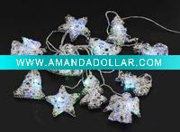 Wholesale solar christmas light with jingle bell/moon/christmas tree/pentagram/snowman shaped items