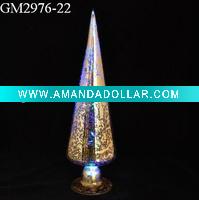 glass christmas tree with LED light