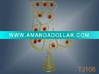 christmas iron stocking tree topper