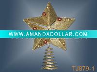 Wholesale christmas metal tree topper decoration/ornament/gift