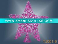Wholesale christmas metal tree topper decoration/ornament/gift