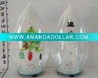 Wholesale led light glass christmas tree, table decorate Christmas glass tree with LED light