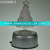 glass christmas tree with LED light