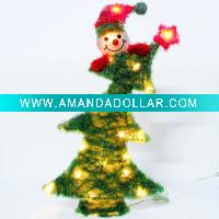Wholesale christmas gift of tree with snowman and lights