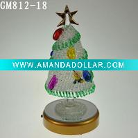 Wholesale glass christmas tree with LED light