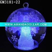 Wholesale christmas ball with fiber angel inside