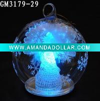 Wholesale christmas ball with fiber angel inside