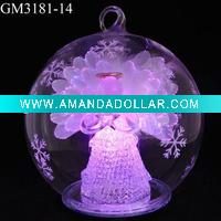 Wholesale christmas ball with fiber angel inside