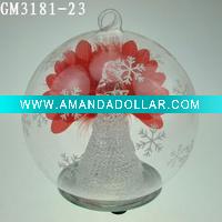 Wholesale christmas ball with fiber angel inside