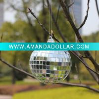 Wholesale christmas disc glass balls