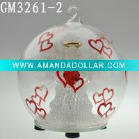 Wholesale glass ball with fiber angel inside