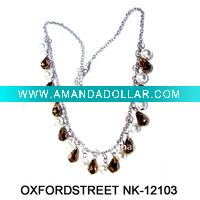 Wholesale stylish acrylic&pearl charm necklace