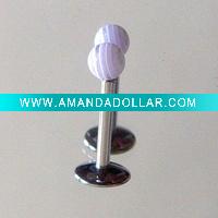 Wholesale light purple acrylic labrets and lip rings body jewellery
