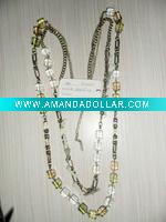 Wholesale Acrylic beads & chain necklace jewelry