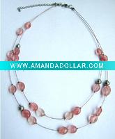 Wholesale 2 strand acrylic beads necklace