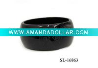 Wholesale Black Acrylic Bangles ,Wide Band Bangle ,SL-16863