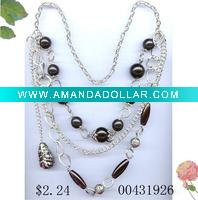 Wholesale Black Acrylic Beads Costume Necklaces Jewelry