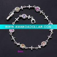 Wholesale 2011 copper with rhodium plated fashion accessories for woman bracelet(D1Y2468-A106)