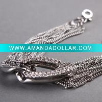 Wholesale 2011 hot new design Rhinestone Copper alloy bracelet.