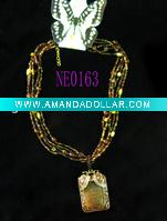 Wholesale fashion acrylic beads pearl necklace(NE0163)